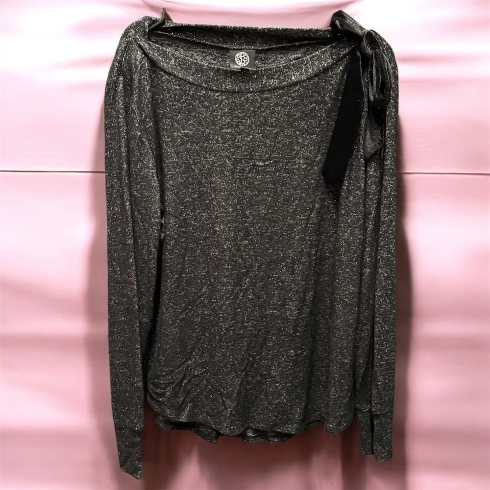 NEW Bobeau Black Textured Top LARGE